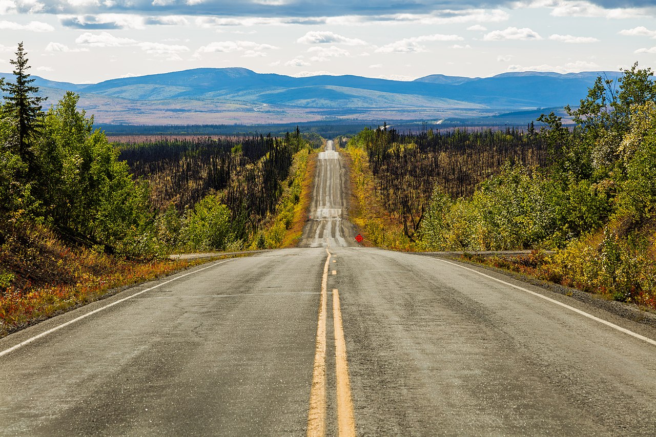 Never-ending Taylor Highway, Chicken, Alaska, United States.