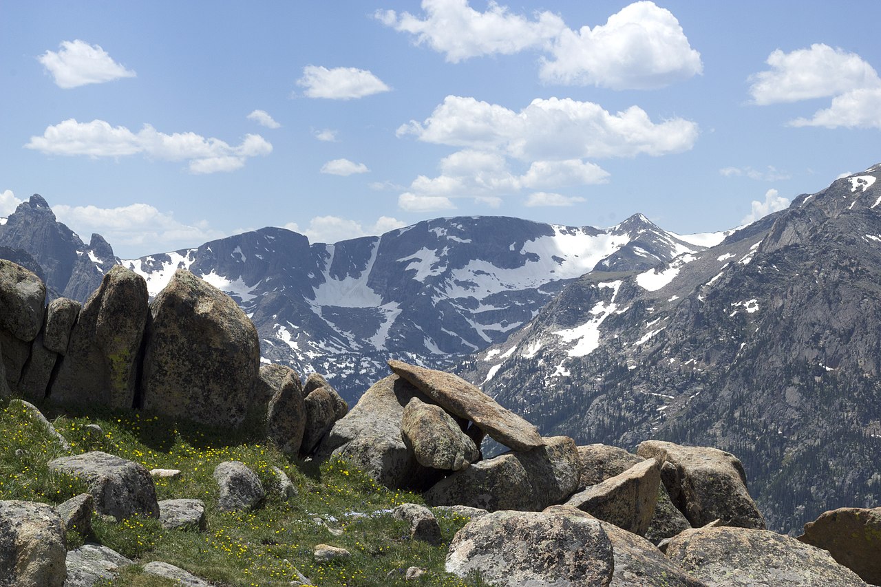 A view at Rocky Mountain National Park, a site managed by the National Park Service in Colorado.