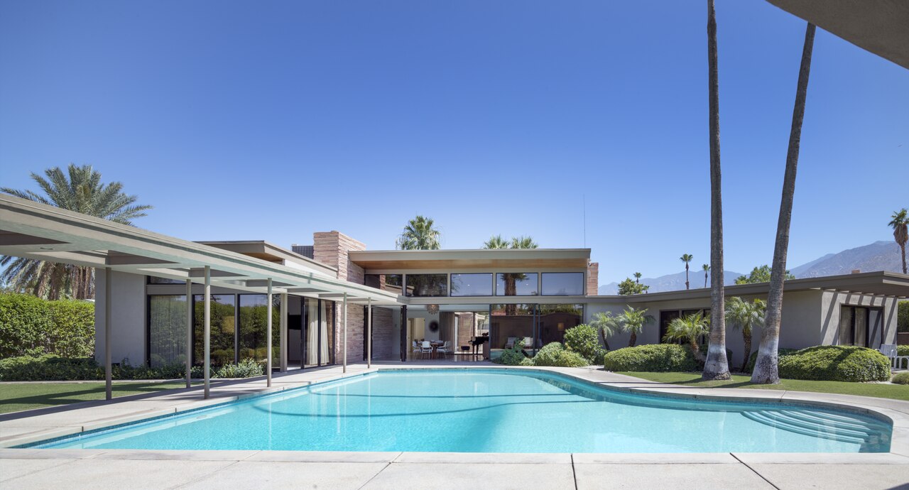 Title: Frank Sinatra's Twin Palms Estate, a spectacular example of mid-century architecture in the heart of Palm Springs, California
Physical description: 1 photograph : digital, tiff file, color.

No