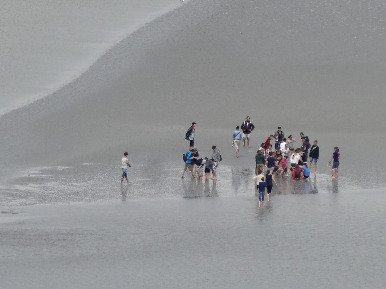 Bay of Mont Saint-Michel at Low Tide, Normandy, France